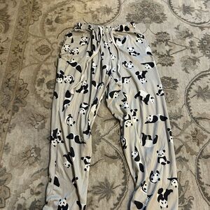 PINK green plaid, PJ pants and Panda Print Pajama Pants - Black and Gray